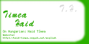 timea haid business card